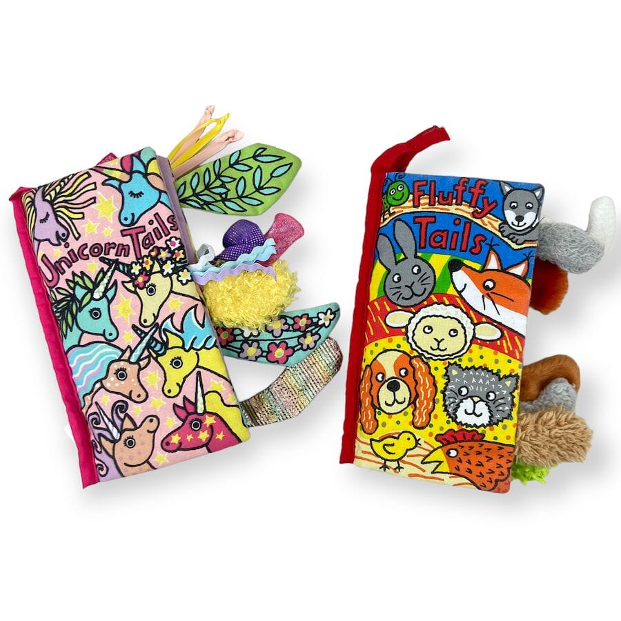 JellyCat - JellyCat Tails Soft Cloth Baby Book Bundle