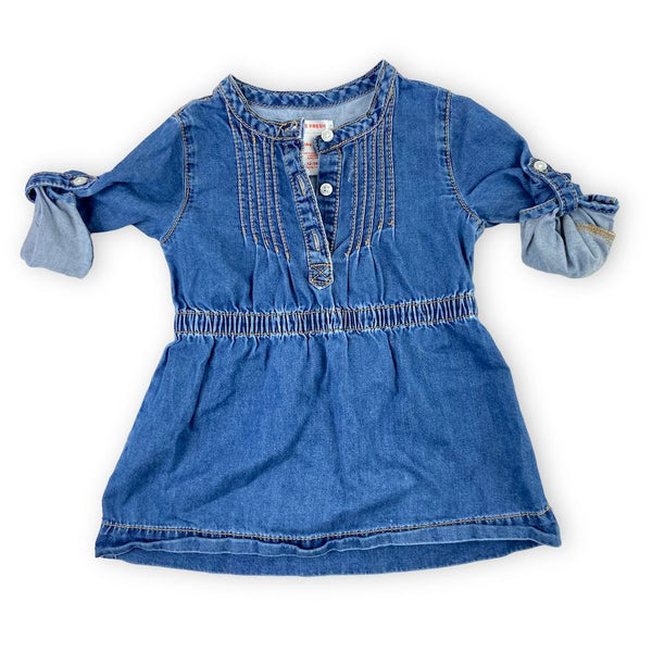 Amazon.com: ZHIZAIHU Denim Dress for Toddler Kids Girls Long Sleeve Button  Down Dresses Casual Shirt Dress with Pockets (Blue, 12-18 Months):  Clothing, Shoes & Jewelry