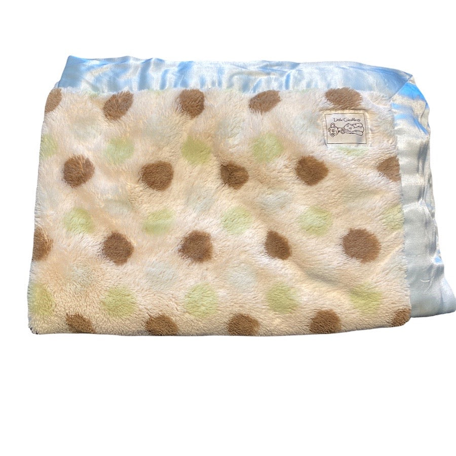 Little Giraffe Lux Dot Plush Baby Blanket 