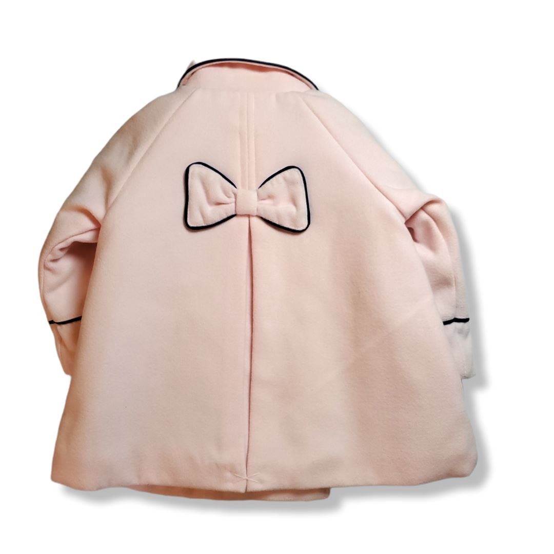 TOYCYCLE - Little Me Pink and Navy Pea Coat Size 12M