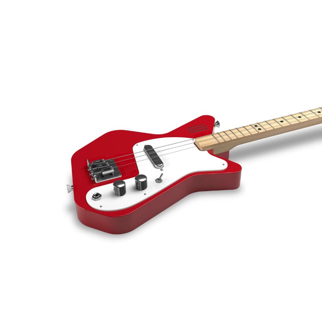 Loog Pro Electric Guitar Musical Instruments red CU side shot