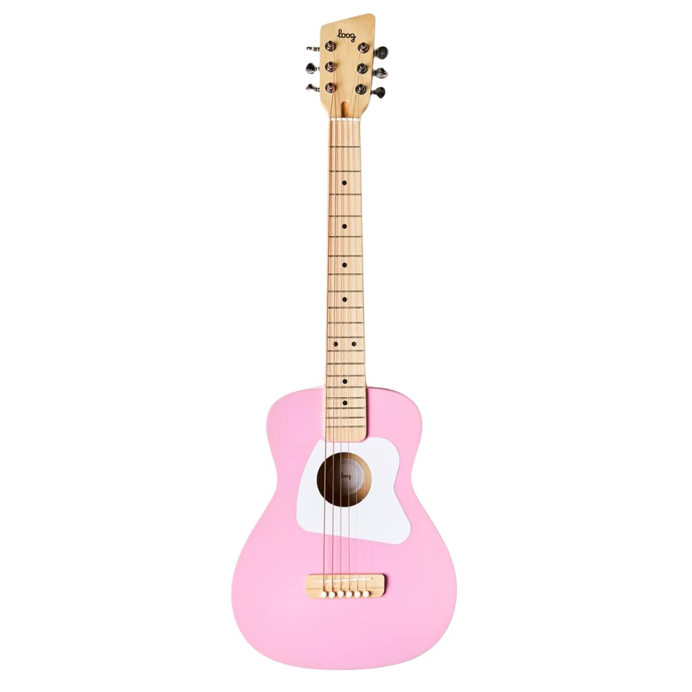 Loog Pro VI Acoustic Guitar Musical Instruments Pink 