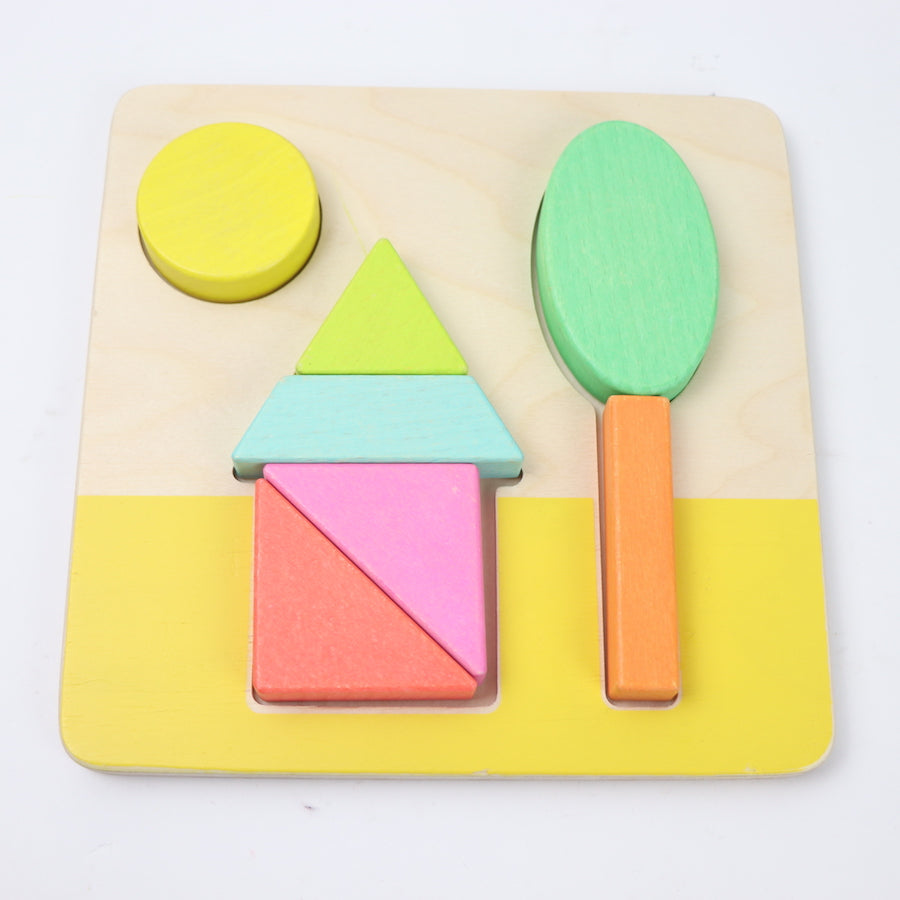 Lovevery Double-Sided Sunny Day Shapes Puzzle 