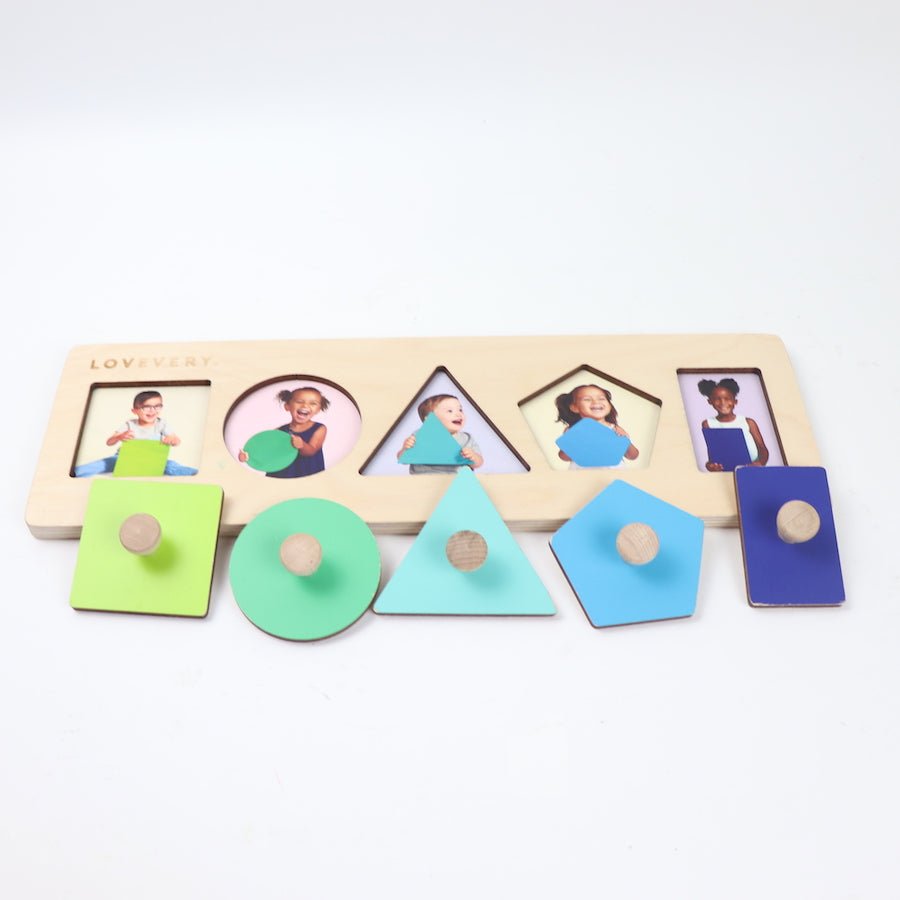 toycycle - Lovevery Friends of All Shapes Wooden Puzzle