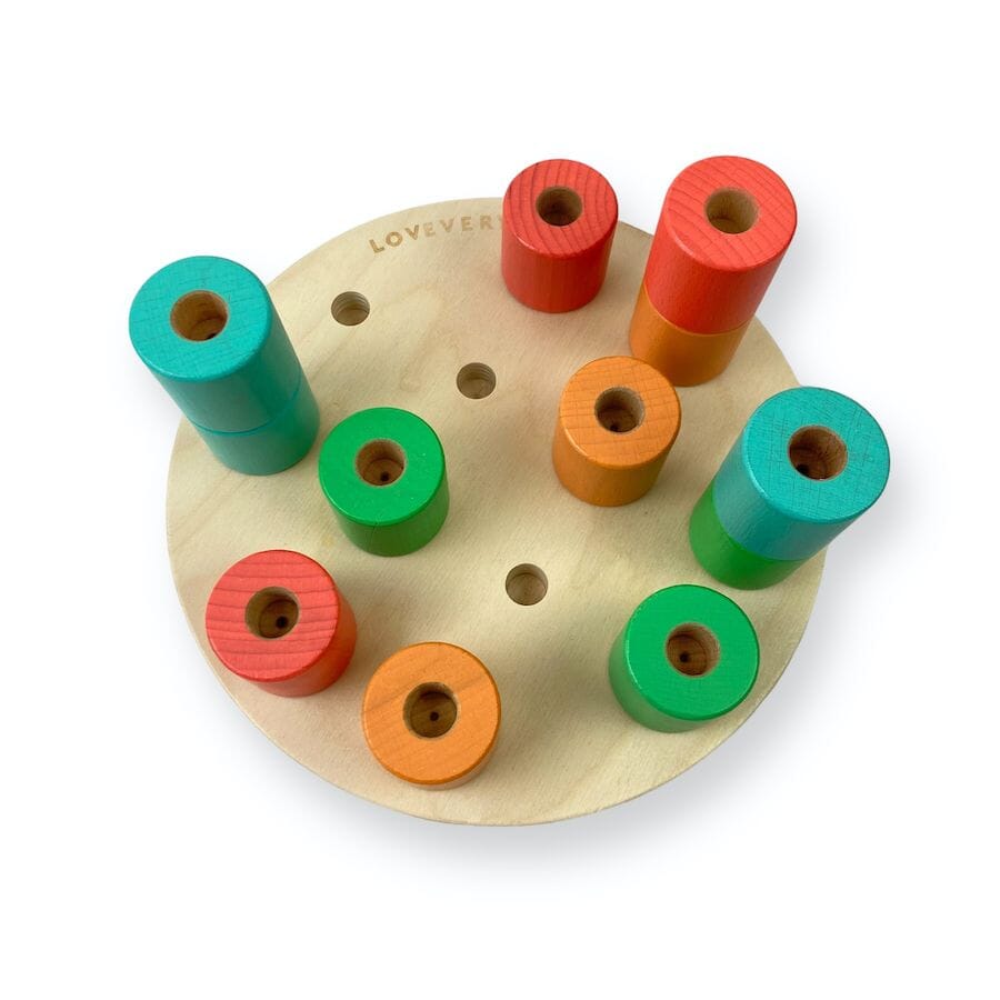 Lovevery Wooden Stacking Pegboard Toys 