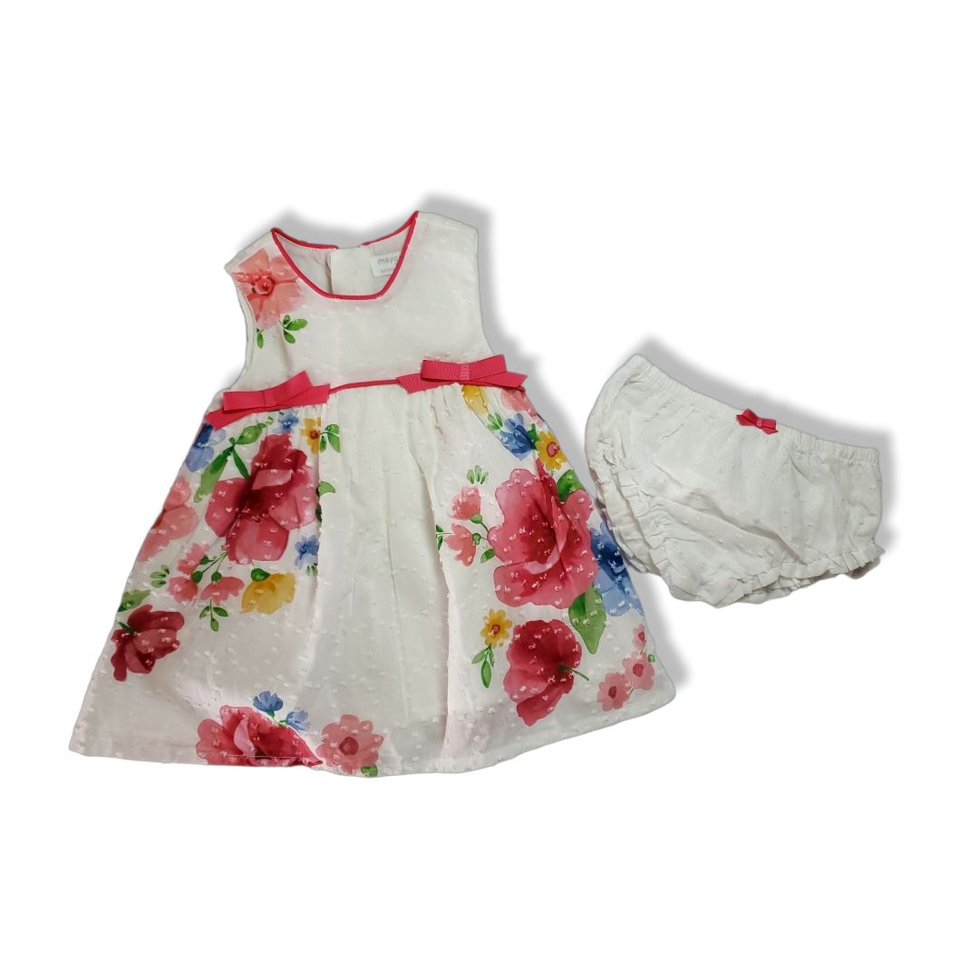 Mayoral Floral Dress and Bottoms Size 4-6M 