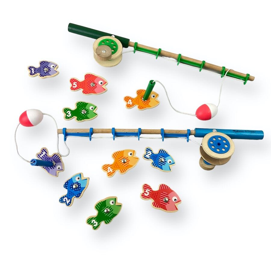 Melissa & Doug Catch & Count Magnetic Fishing Rod Set Toys 