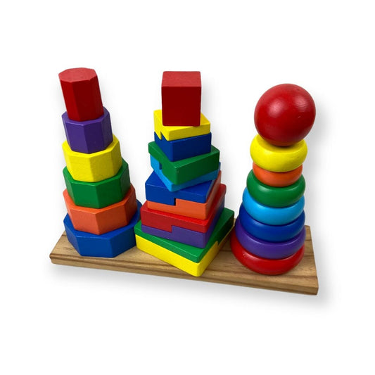 Melissa & Doug Geometric Stacker Toys 