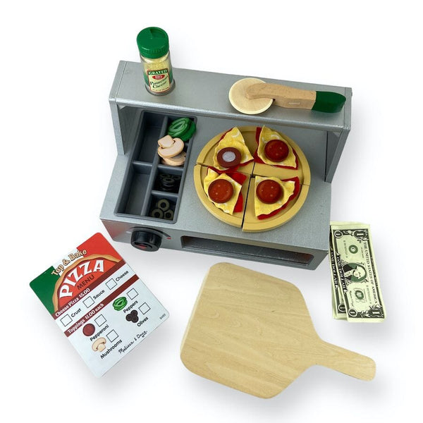 Wooden Pizza Toy Pizza Play Food Set Kids Pizza Set on Luulla