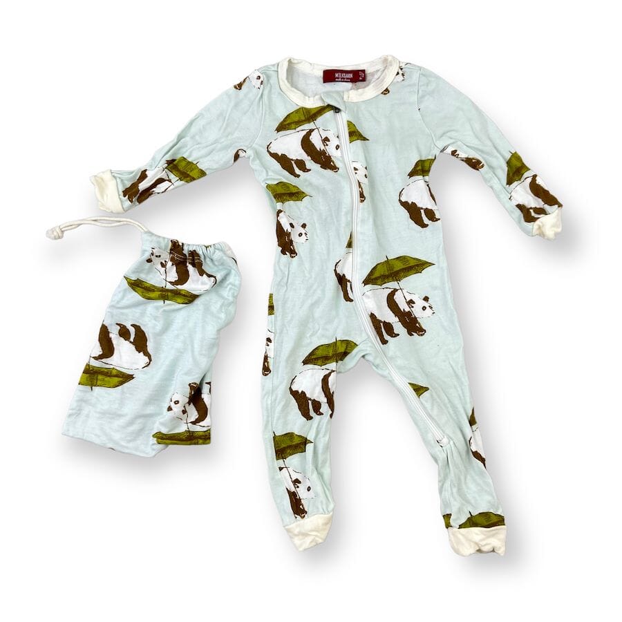 Milkbarn Bamboo Zipper Pajama 9-12M Baby & Toddler Sleepwear 