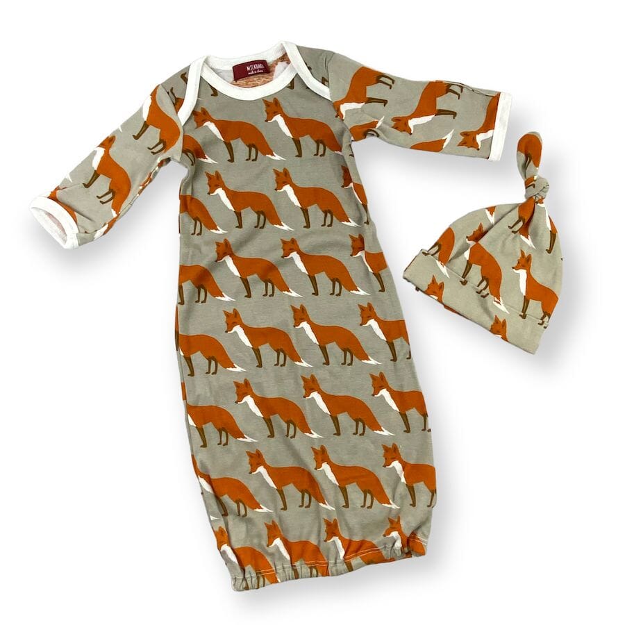 Milkbarn Sleep Gown Set 0-3M Baby & Toddler Sleepwear 