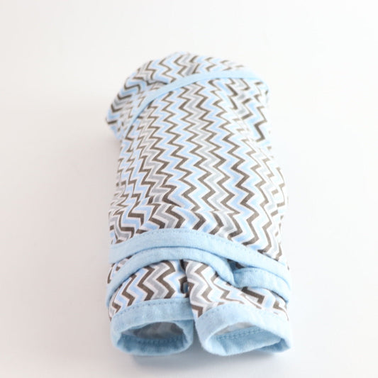Miracle Blanket Blue Chevron Print 