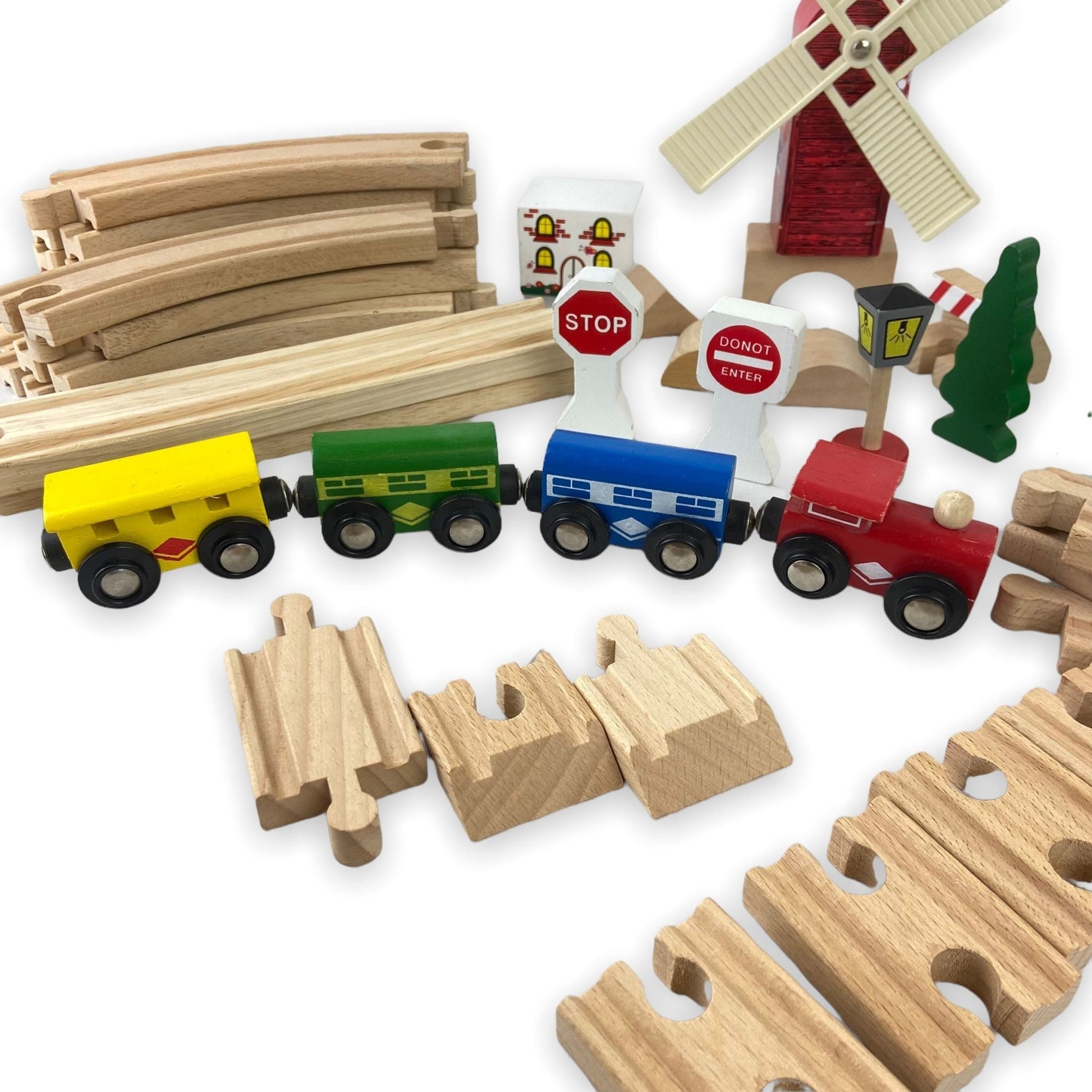 TOYCYCLE - Mixed Wooden Track & Train Bundle
