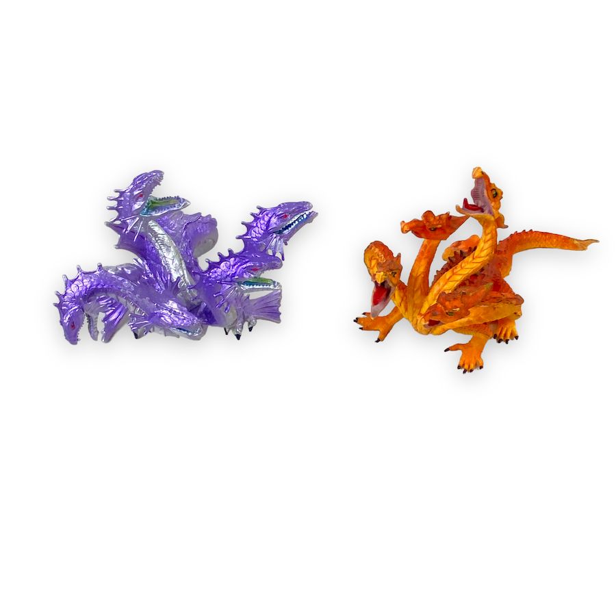 Multi-headed 8" Dragon Action Figure Bundle Toys
