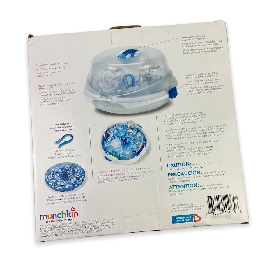 Munchkin steam guard microwave bottle hot sale sterilizer instructions