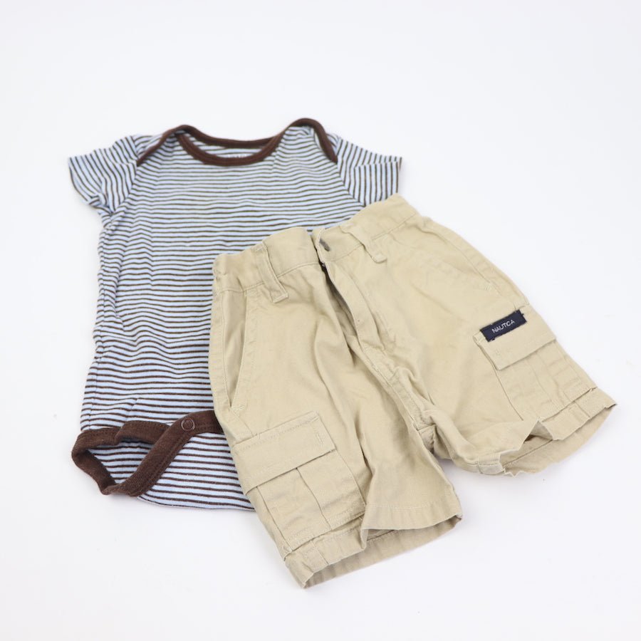 TOYCYCLE - Nautica Shorts & Carter's Bodysuit 3 - 6M