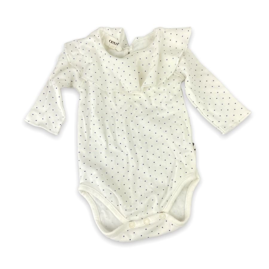 TOYCYCLE - Oeuf Voile Collar Onesie 3M