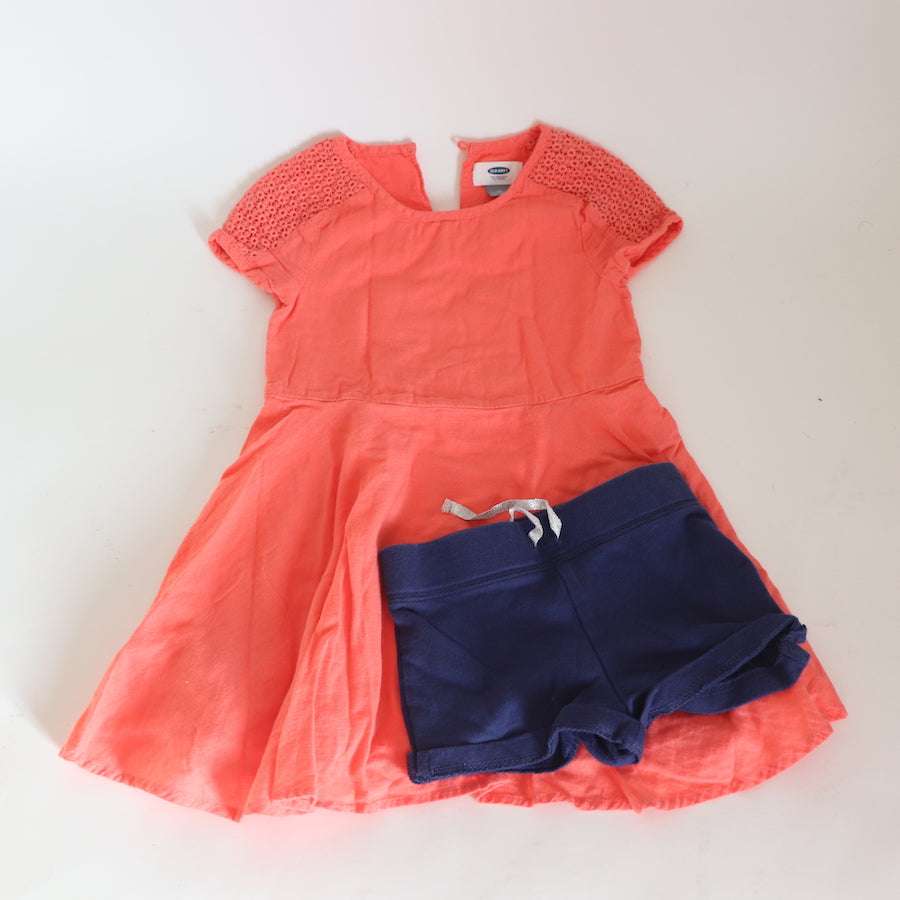 Old Navy Dress & Carter's Shorts Size 5 
