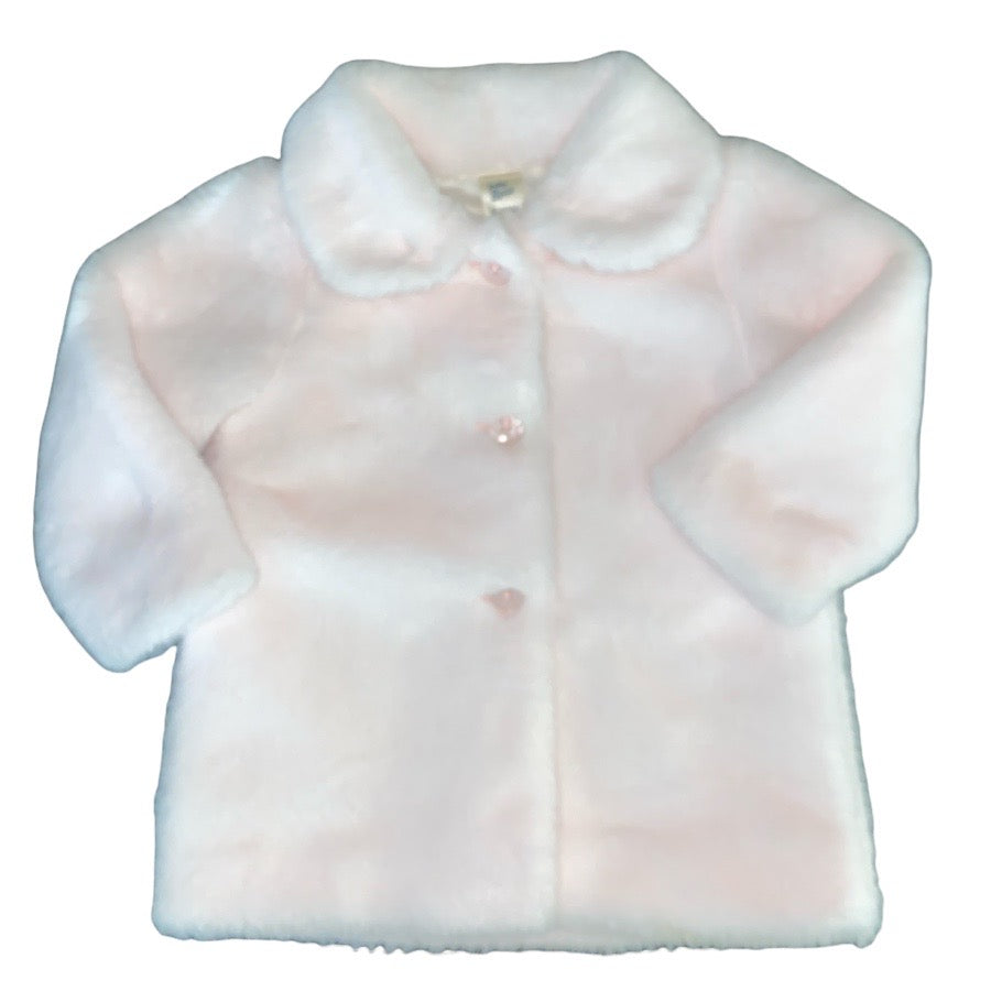 Pink Furry Long Sleeve Coat 9-12M 