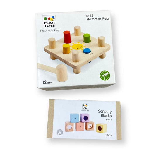 PlanToys Baby Bundle with Sensory Blocks Baby Toys & Activity Equipment 