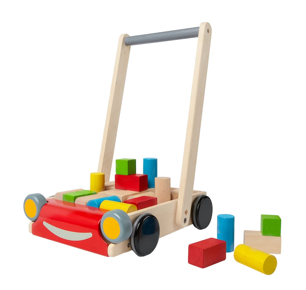 PlanToys wooden push walker for babies and early toddlers