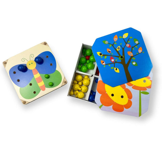 PlanToys Creative Peg Board with Butterfly 