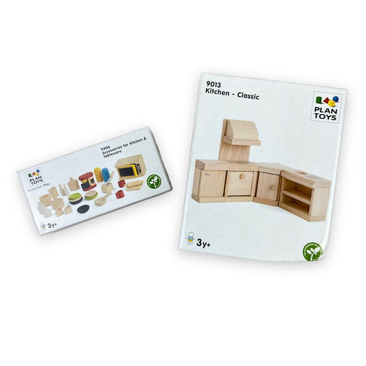 PlanToys Dollhouse Kitchen Bundle Dollhouse Accessories