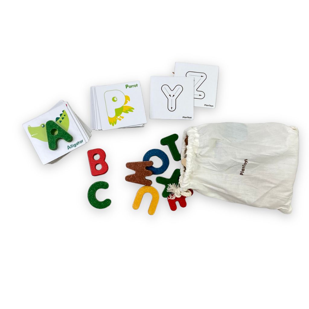 PlanToys Early Learning Bundle with Alphabet and Numbers Educational Toys 