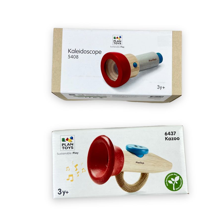 TOYCYCLE - PlanToys Kaleidoscope & Kazoo Bundle