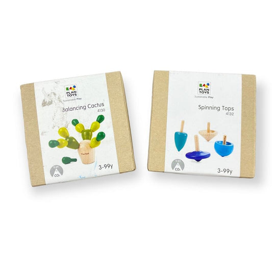 PlanToys - PlanToys Mini Balancing Cactus & Spinning Tops