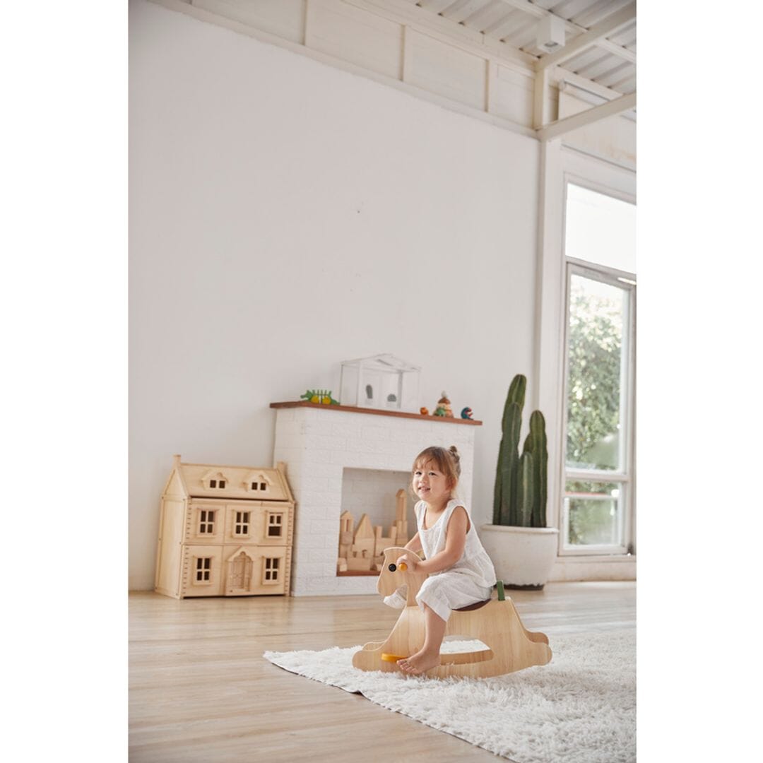 PlanToys USA - PlanToys Palomino Wooden Rocking Horse - Modern Rustic
