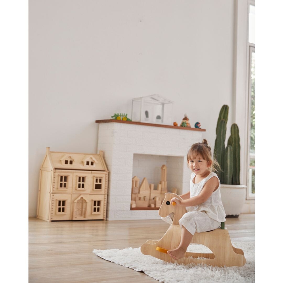 PlanToys USA - PlanToys Palomino Wooden Rocking Horse - Modern Rustic