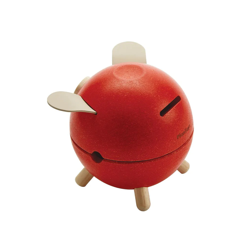 PlanToys Piggy Bank - Red Toys 