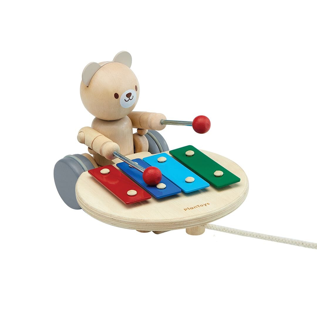 PlanToys USA - PlanToys Pull Along Musical Bear