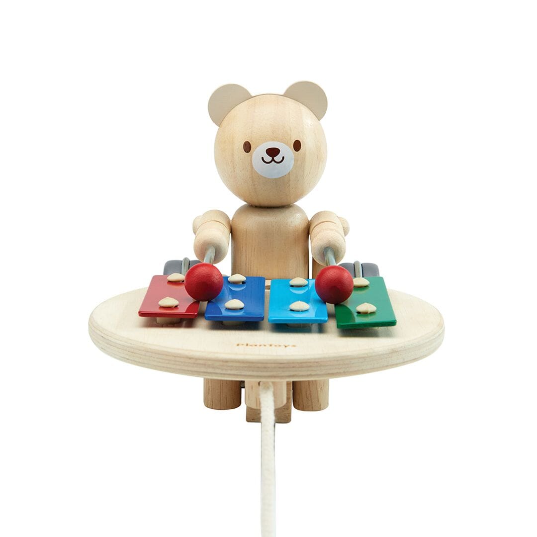 PlanToys USA - PlanToys Pull Along Musical Bear