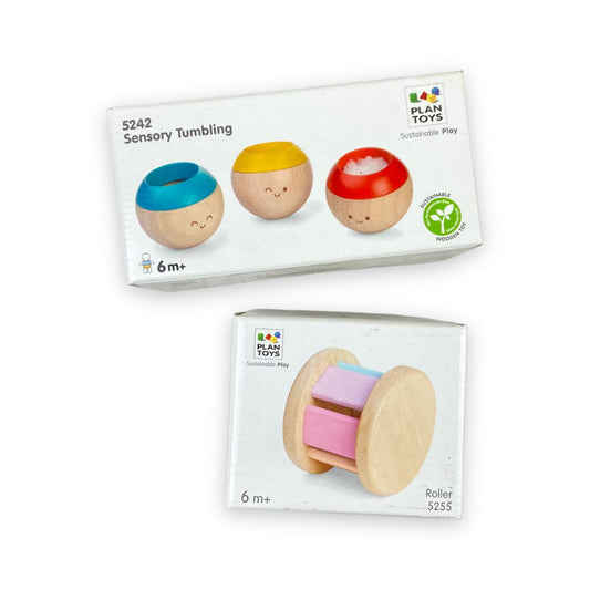 PlanToys Sensory Toy Bundle with Roller Toys 