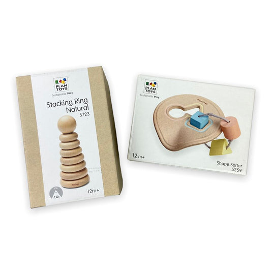 PlanToys Stacking Ring & Shape Sorter 