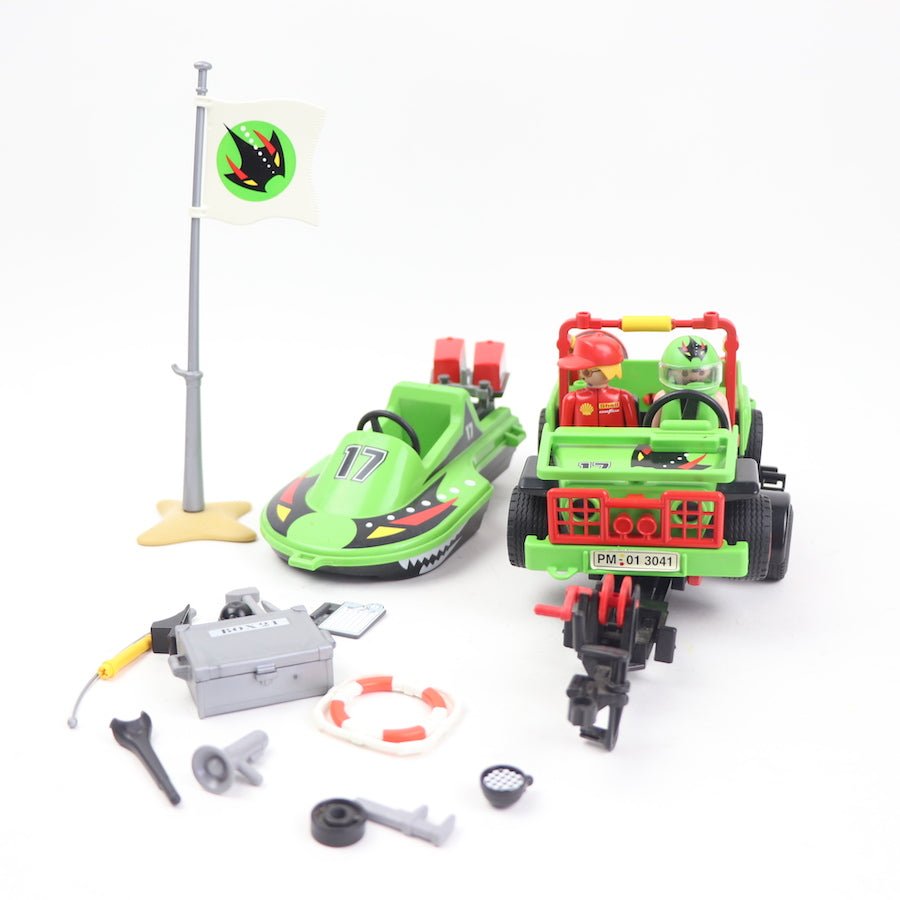 TOYCYCLE - Playmobil ATV and Speedboat Playset