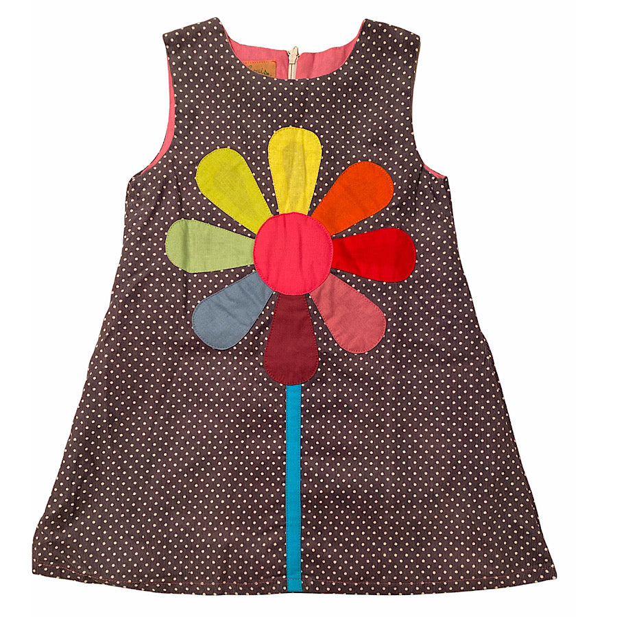Polka Dot Flower Shift Dress 18 M 