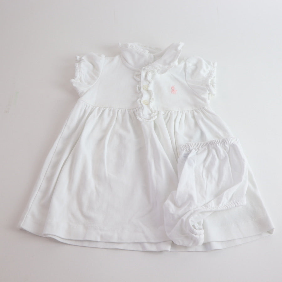 Polo Ralph Lauren Ruffled Polo Dress and Bloomer 9M 