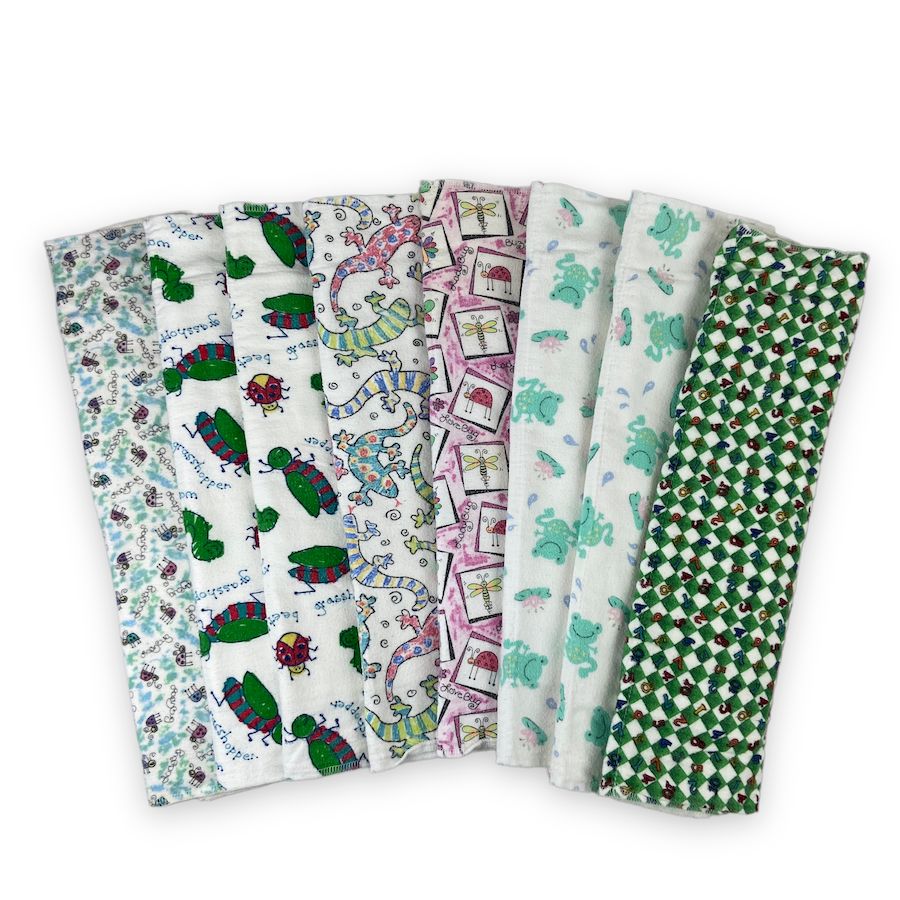 TOYCYCLE - Prefold Cotton Flannel Diapers - Animal Prints