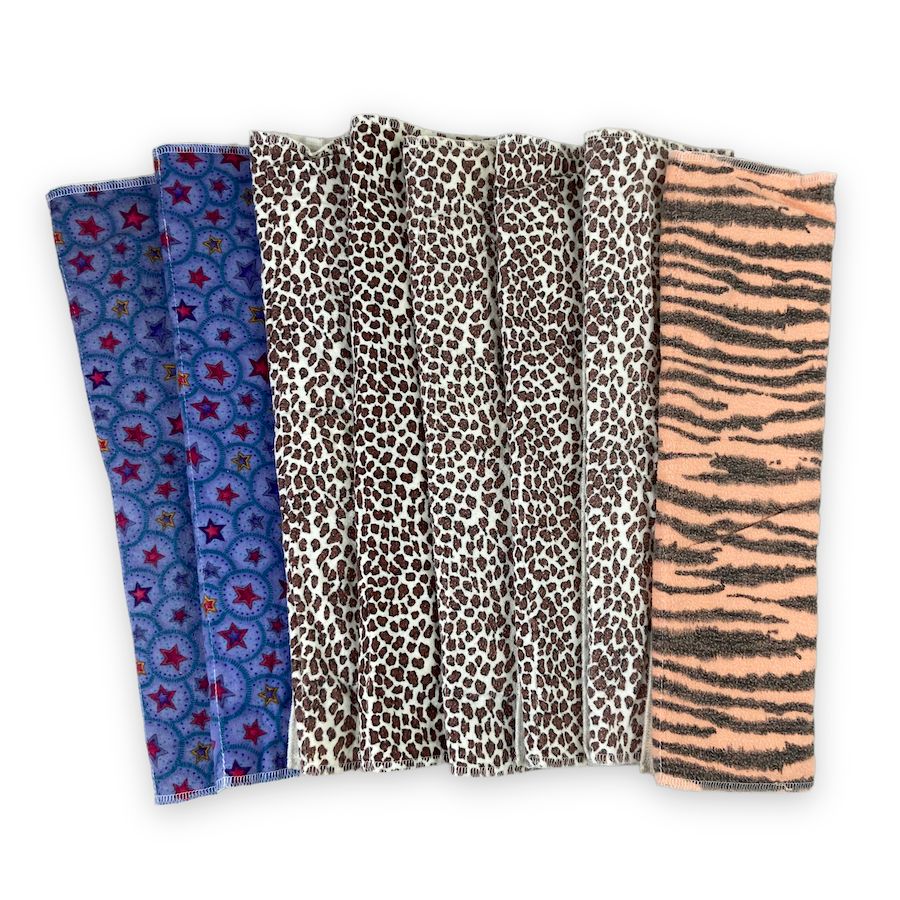 TOYCYCLE - Prefold Cotton Flannel Diapers Leopard Print