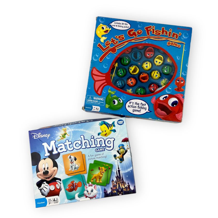 TOYCYCLE - Preschool Game Bundle - Matching and Fishing