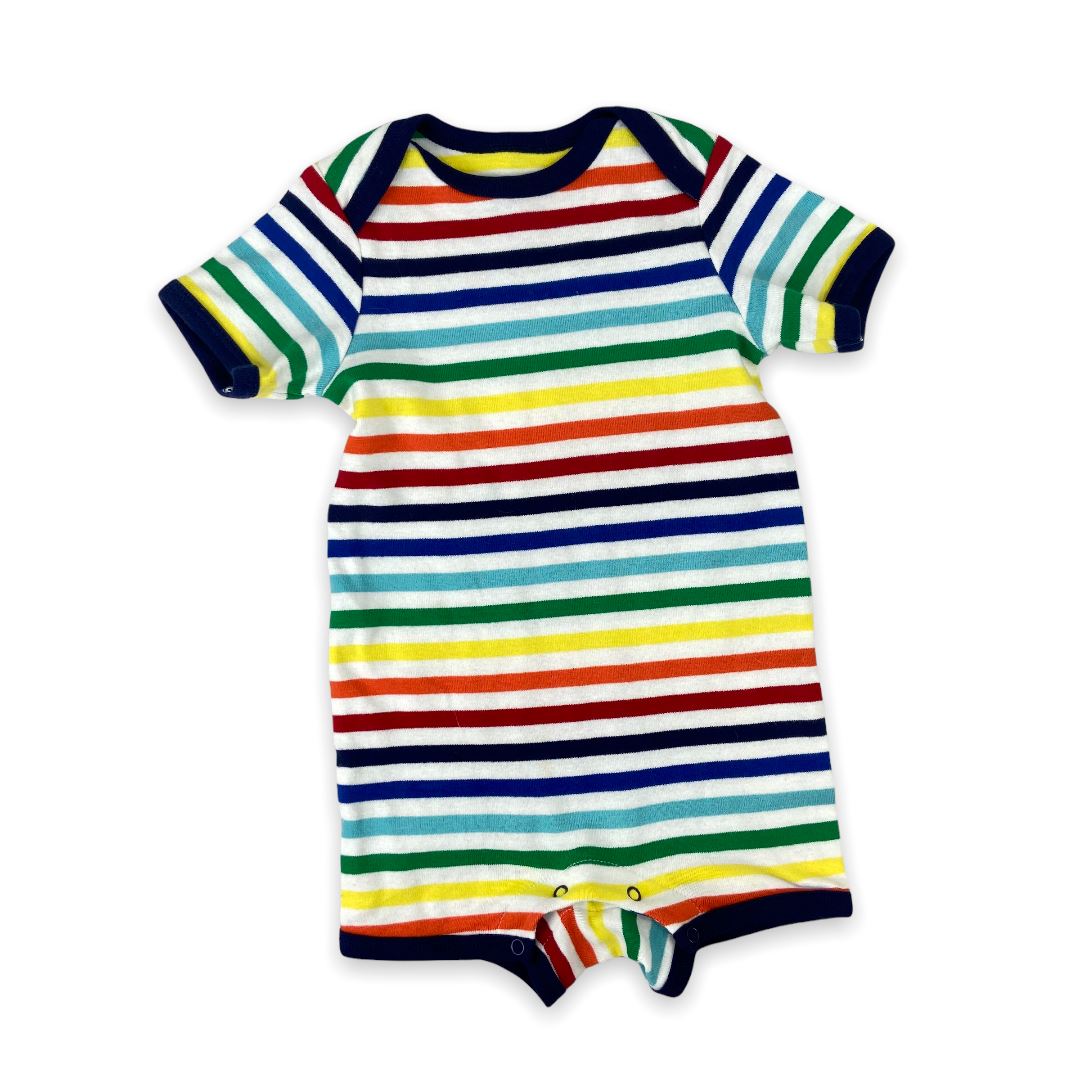 Primary Babysuit in Rainbow Stripe 12-18M 