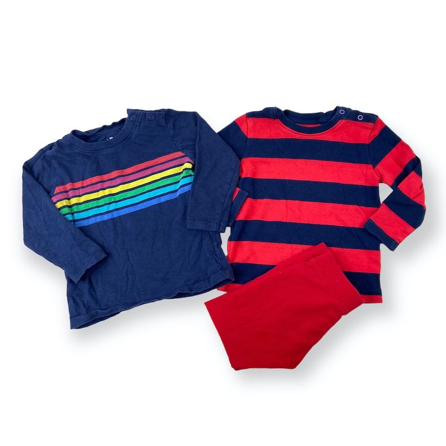Primary - Primary Colorful Stripes Bundle 12 - 18M