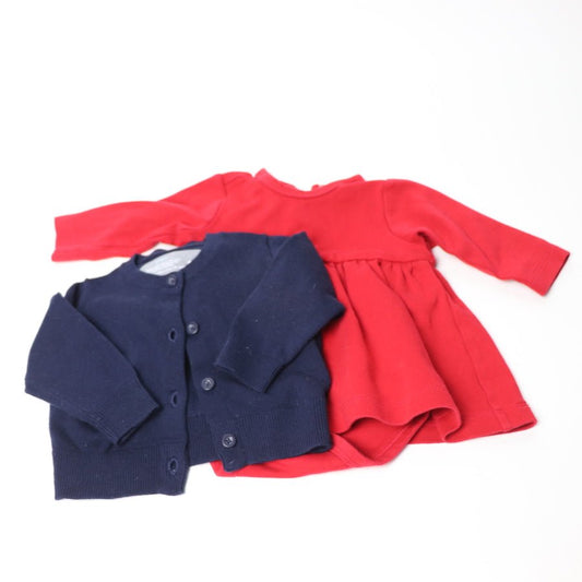 TOYCYCLE - Primary Dress & Cardigan 3 - 6M
