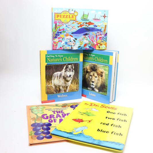 TOYCYCLE - Read & Learn Book Bundle with Eeboo Puzzle