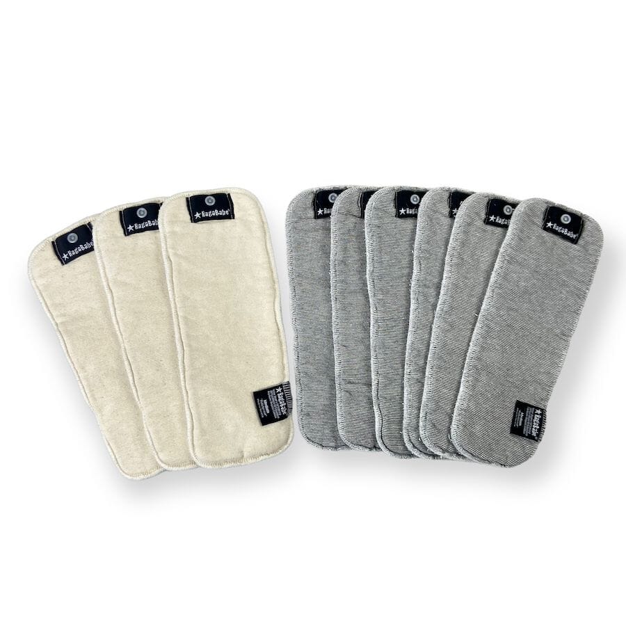 Ragababe - Set of 9 Ragababe Cloth Diaper Inserts - Medium