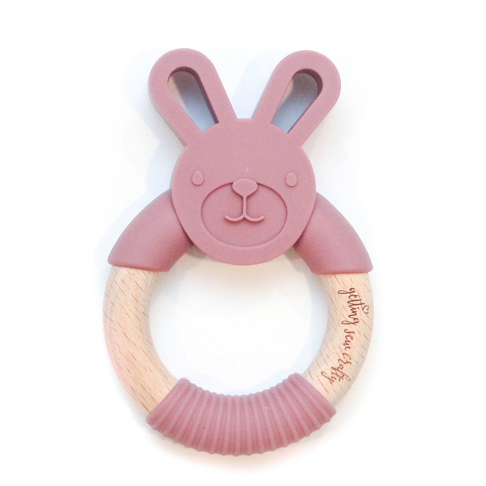 Silicone and Wood Teether Ring 