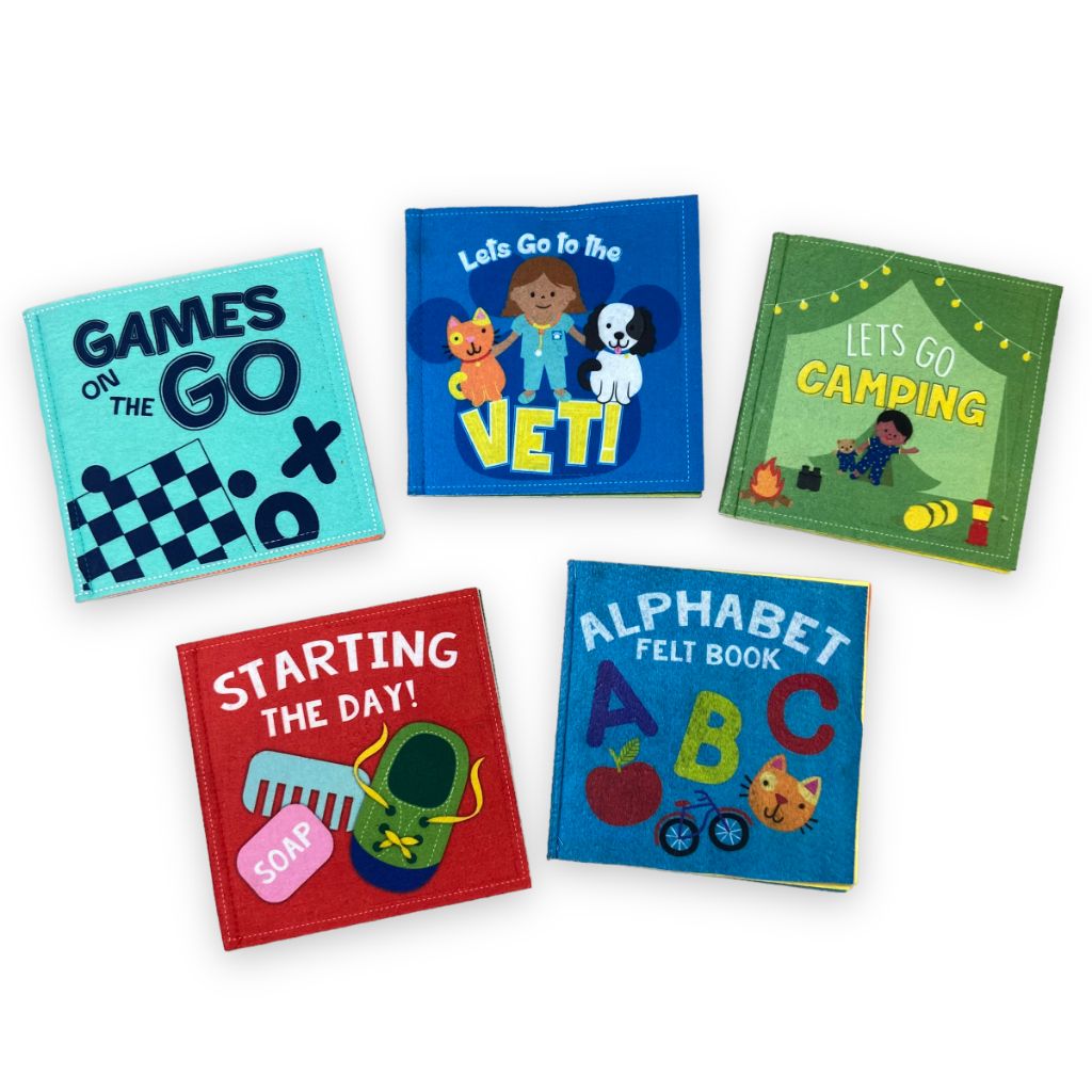 Soft Felt Book Bundle with Interactive Play Books 